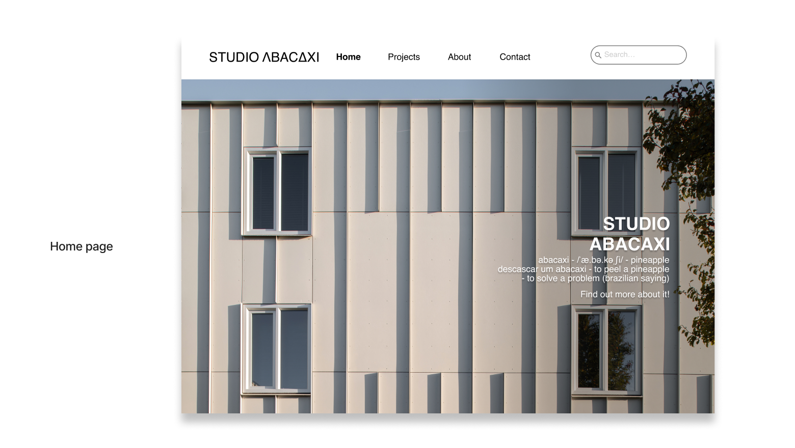 Home page