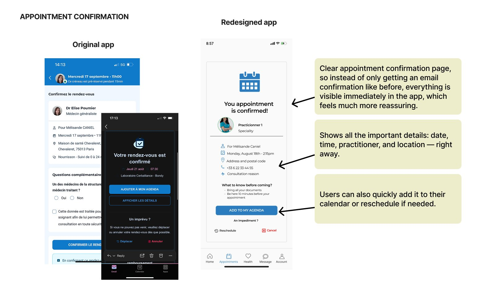Appointment page redesign