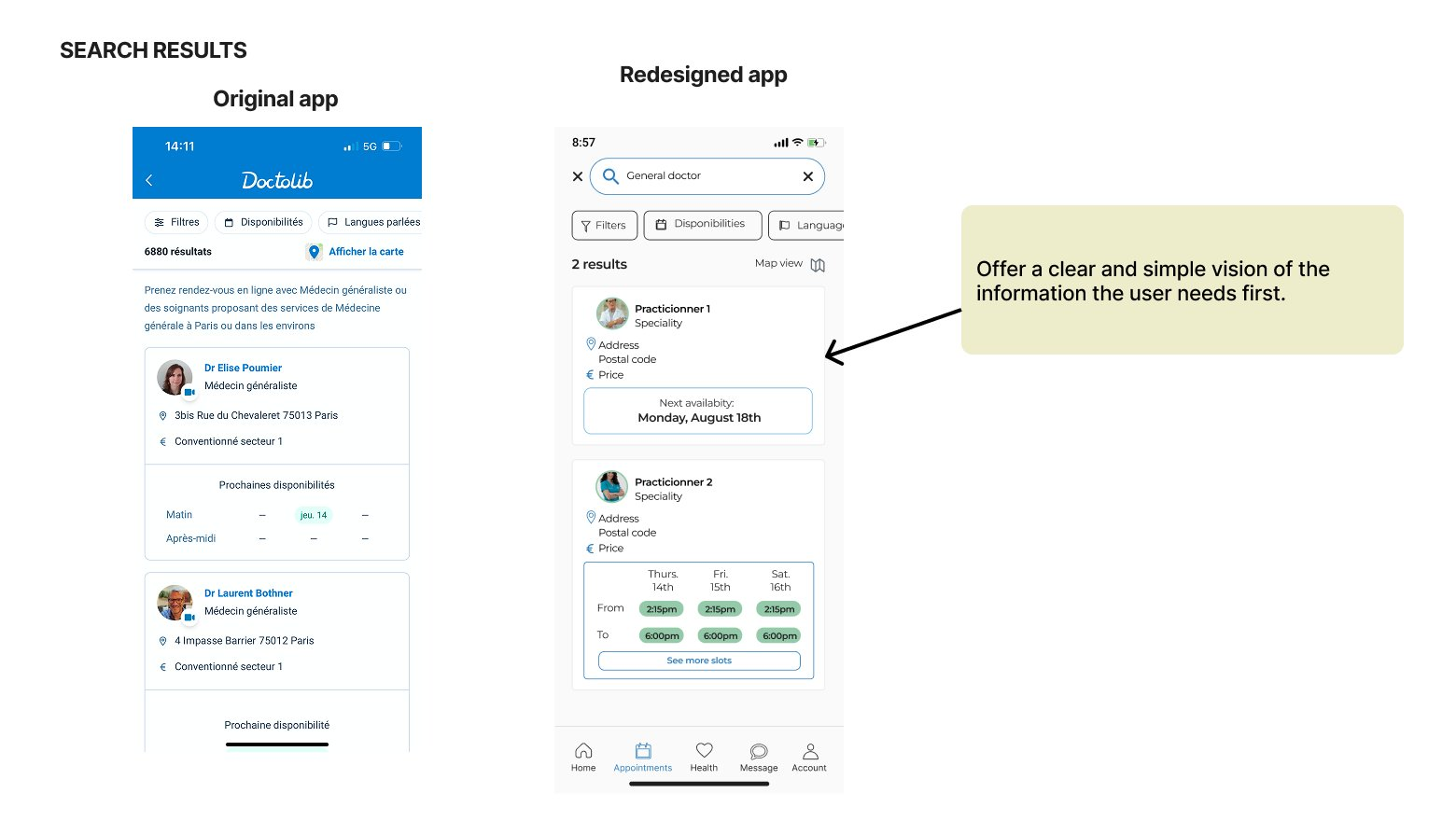 Search results redesign
